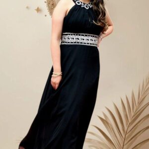 Vestido de fiesta largo "Annette" | Elegancia y Lujo en Gasa Negra