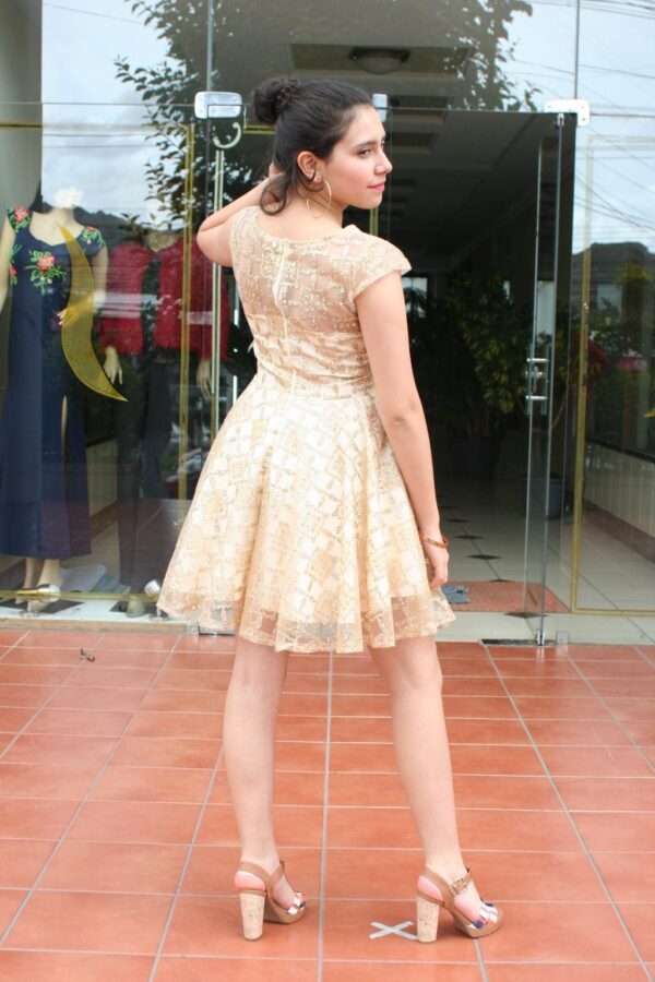 Scarlett Talla  XS/S - Vestido Corto Metalisado - Imagen 2