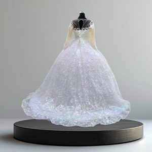 Vestido de Novia con corsé y mangas Corte Princesa – modelo Aurora