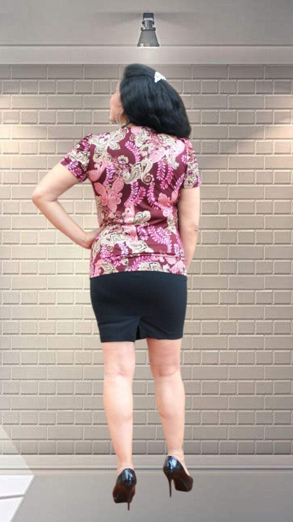 Blusa floreada Lycra - Olivia - Imagen 3