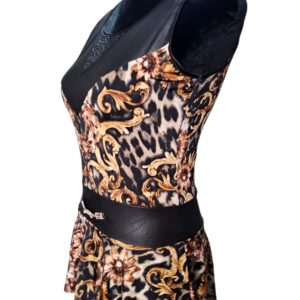 Blusa peplum con estampado barroco + animal print