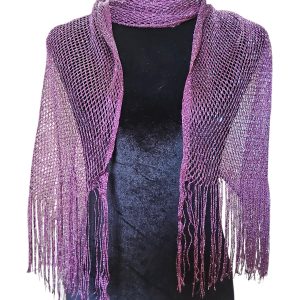 Capa o Tapado de Fiesta Morado con borlas
