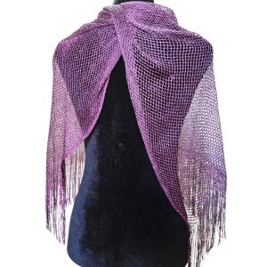Capa o Tapado de Fiesta Morado con borlas