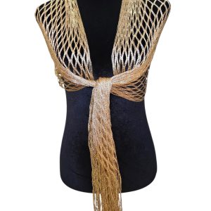 Capa o Tapado de Fiesta Dorado con borlas