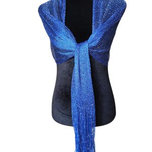 Capa o Tapado de Fiesta Azul con borlas