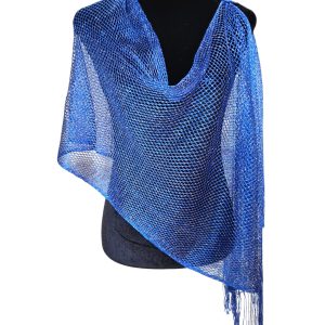 Capa o Tapado de Fiesta Azul con borlas