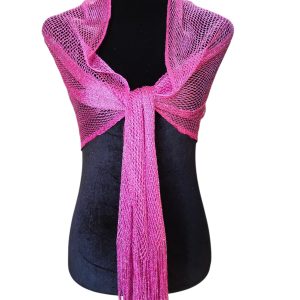 Capa o Tapado de Fiesta Fuccia con borlas